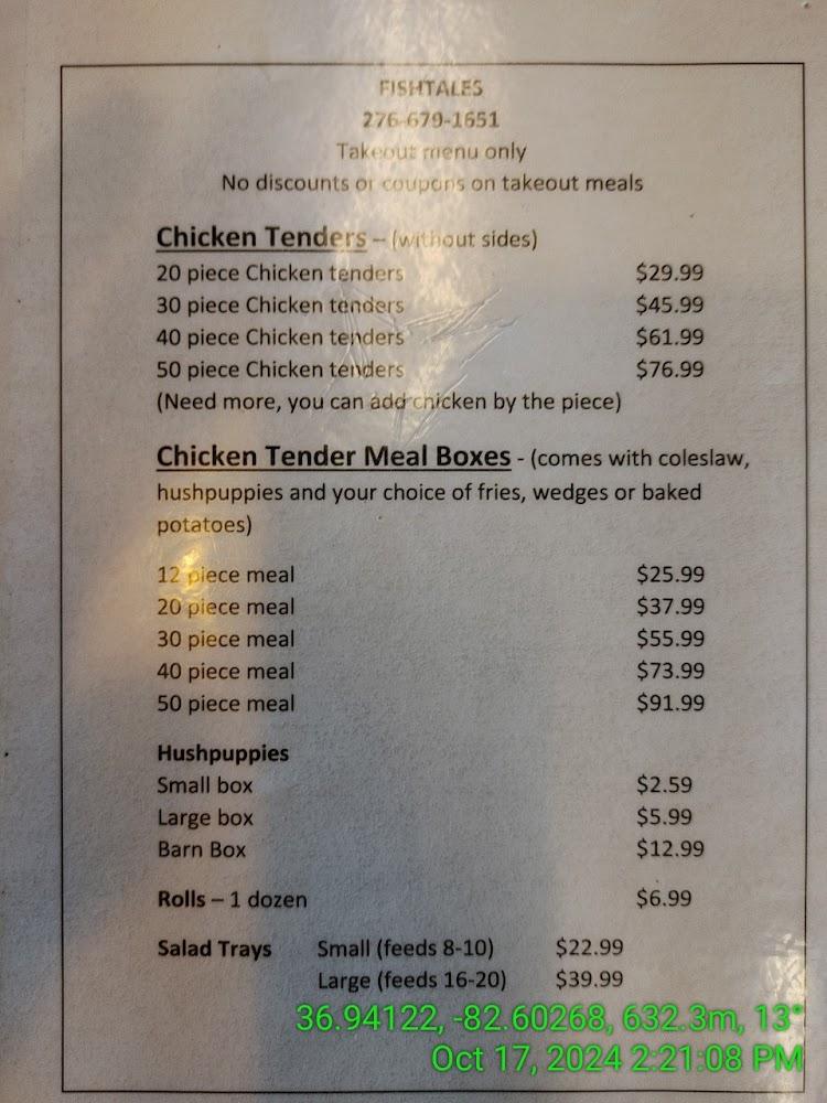 Fishtales Menu image 3