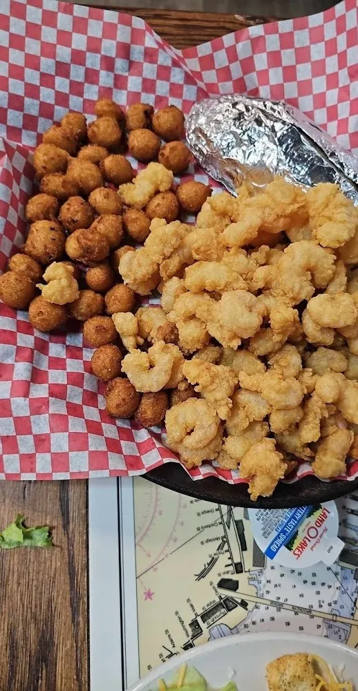 Popcorn Shrimp Hush Puppies