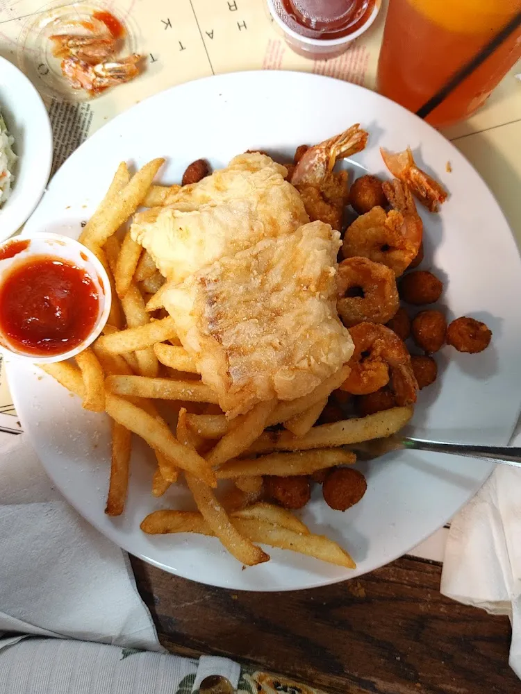 White FIS and Shrimp with 2 Sides